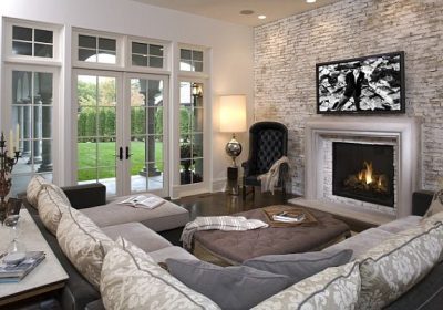 White-And-Grey-Living-Room-Design-With-Exposed-Brick-Walls
